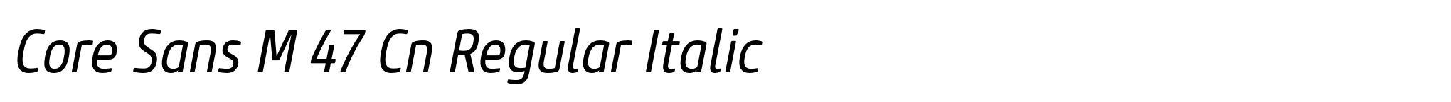 Core Sans M 47 Cn Regular Italic image